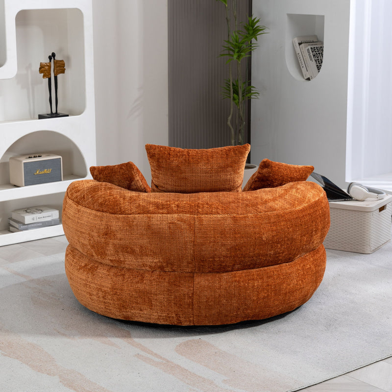 Lazy Sofa High Back Bean Bag Chair Couch With 3 Pillows