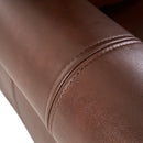 Neville - Recliner Chair With Push Back Function And Birch Wood Legs - Brown