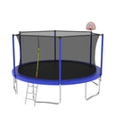 14Ft For Kids Children With Safety Enclosure Net Outdoor Backyards Large Recreational Trampoline - Blue