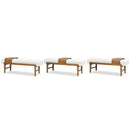 Billie - Modern Telephone Bench With Sliding Shelf - Ivory White