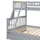 Bunk Bed With Drawers, Convertible Storage Bed
