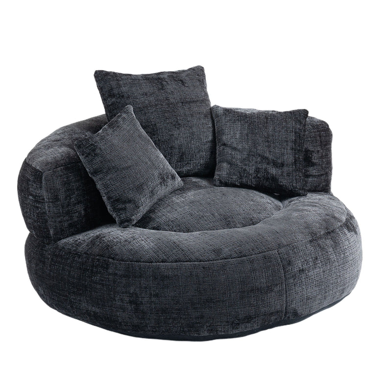 Lazy Sofa High Back Bean Bag Chair Couch With 3 Pillows