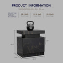 Nightstand LED, Bedside Table Cabinet With 2 Drawers For Bedroom