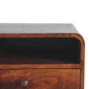 Curved Upper Slot Floating Nightstand