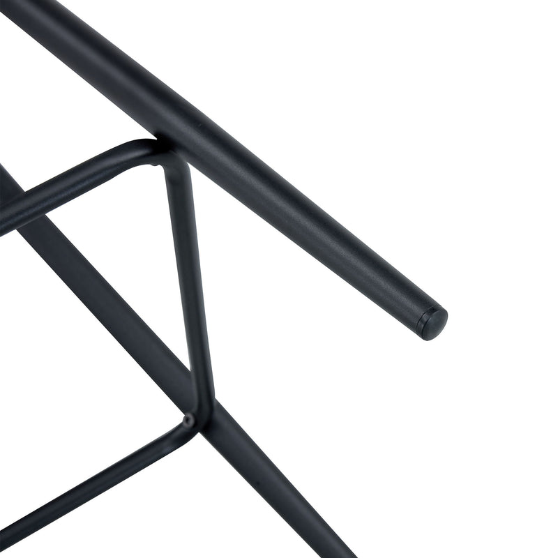Modern Black Pu Bar Chair Rounded Backrest (Set of 2)