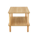 Modern 2 Tier Coffee Table With Open Storage Shelf For Living Room