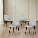 Modern Dining Chair With Carbon Steel Legs