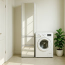 Elise - Slim Modular Wood Closet Cabinet With Mirror In Durable Melamine Construction - White