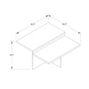 Brielle - 2 Tiered Coffee Table - White Marble