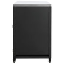 Versatile Outdoor Cabinet With Folding & Expandable Work Surfaces, Ample Storage Space, And Lockable Wheels - Matte Black