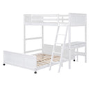 Full Over Full Bunk Bed With Desk