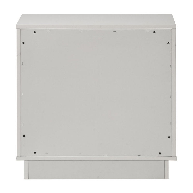 Esther - Nightstand - White / Silver