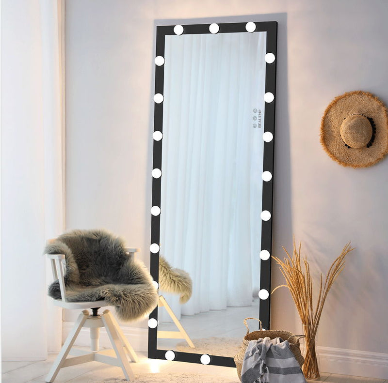 Full Length Mirror With Lights Full Body Vanity Mirror With 3 Color Modes Lighted Standing Floor Mirror For Dressing Room Bedroom Wall Mounted Touch Control