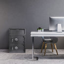 Digital Keypad 2 Lock Depository Safe 1 6 2 Cubic Ft - Black