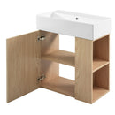 Modern Floating Bathroom Vanity With Ceramic Basin Perfect For Small Bathrooms