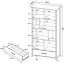 Dylan - 4-Shelf Storage Bookshelf