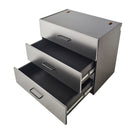 Astro Series - Metal Wall Mounted Base Drawer Storage Cabinet With Soft Closing Features - Metallic Gray