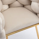 Luxury Modern Simple Leisure Velvet Single Sofa Chair Bedroom Lazy Person Household Dresser Stool Manicure Table Back Chair