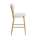 Modern Teddy Fabric Upholstered Bar Stools