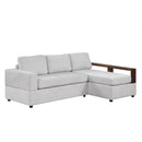Sectional Sofa Upholstered Sofa Couch With Reversible Armrests For Living Room