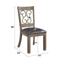 Raphaela - Side Chair (Set of 2) - Black PU & Weathered Cherry Finish - Atlantic Fine Furniture Inc