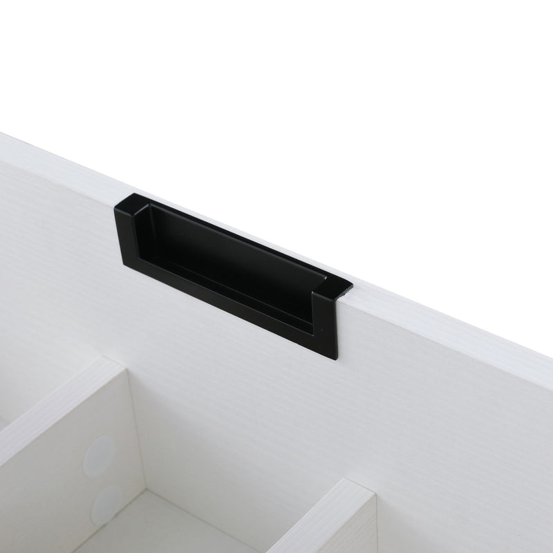 Modern Floating Bathroom Vanity With Dual Resin Sink, Soft Close Drawers