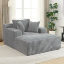 Modern Full Compressed Chaise Lounge Sofa Bed With Removable Pillows