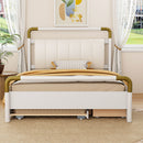 Storage Platform Bed, With 2 Big Drawers, Trundle