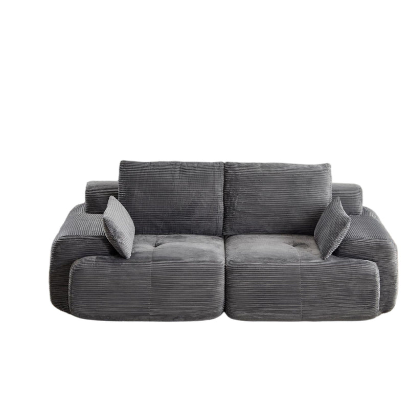 Compressed Sofa, 2 Seater Large Sectional Couches For Living Room - Gray