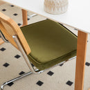 Rattan Side Accent Dining Chairs With Painted Legs (Set of 2)