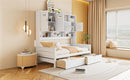 Daybed With All-In-One Cabinet And Shelf
