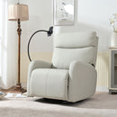Rocking Recliner Chair, 360 Degree Swivel Nursery Rocking Chair, Glider Chair, Modern Small Rocking Swivel Recliner Chair For Bedroom, Living Room Chair Home Theater Seat, Phone Holder - Light Gray