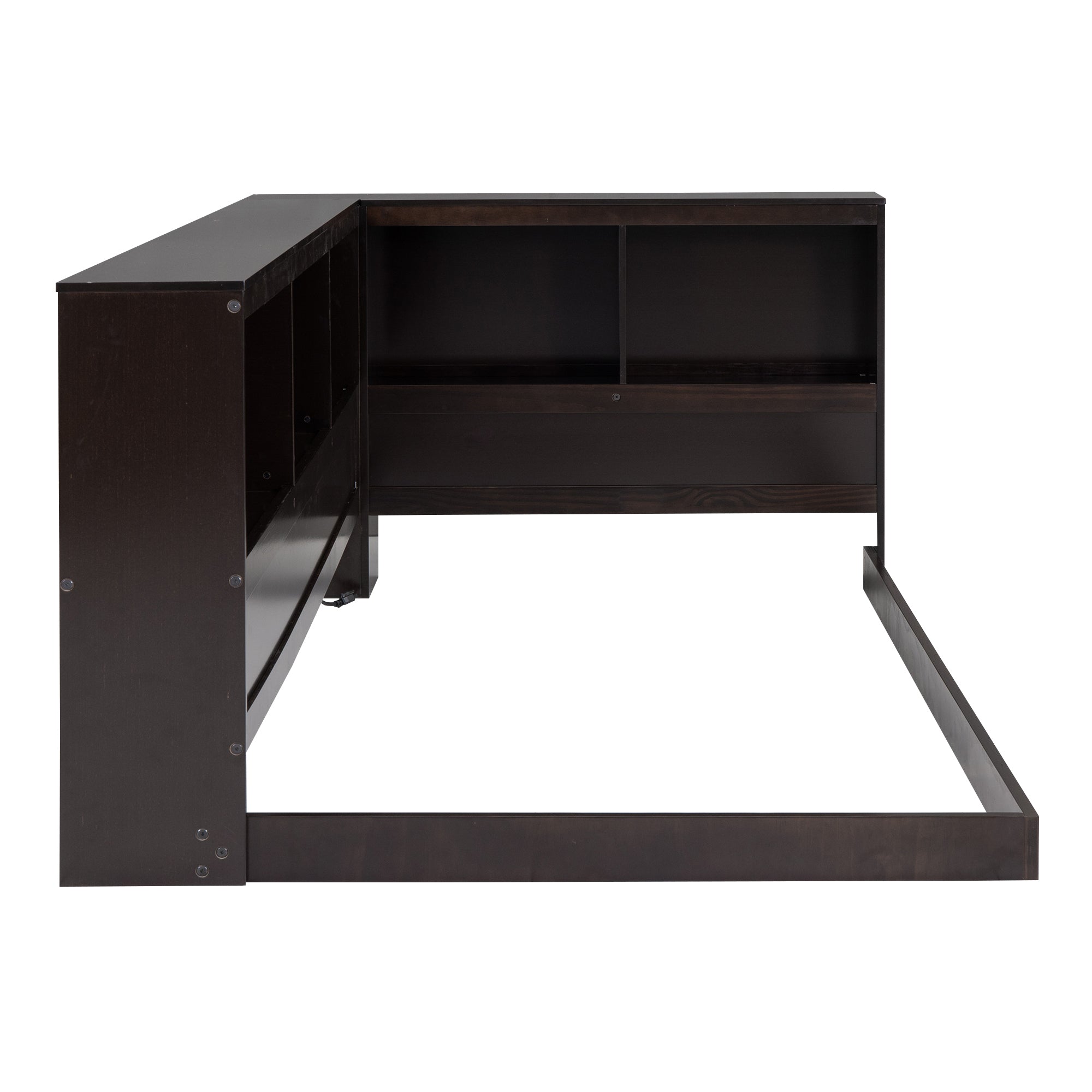 Wood Twin Size Daybed with Storage Cabinets and USB Ports, Espresso - Atlantic Fine Furniture Melbourne FL