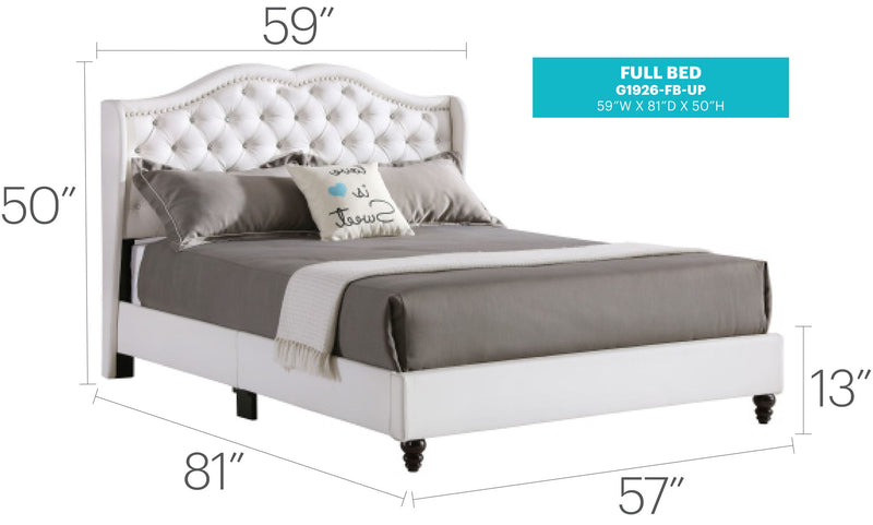 Upholstered Velvet Bed Transitional