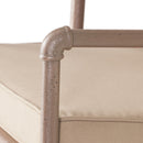 Industrial Outdoor Patio Plumber's Iron Frame Swivel Barstool With Cushions, Height Adjustable