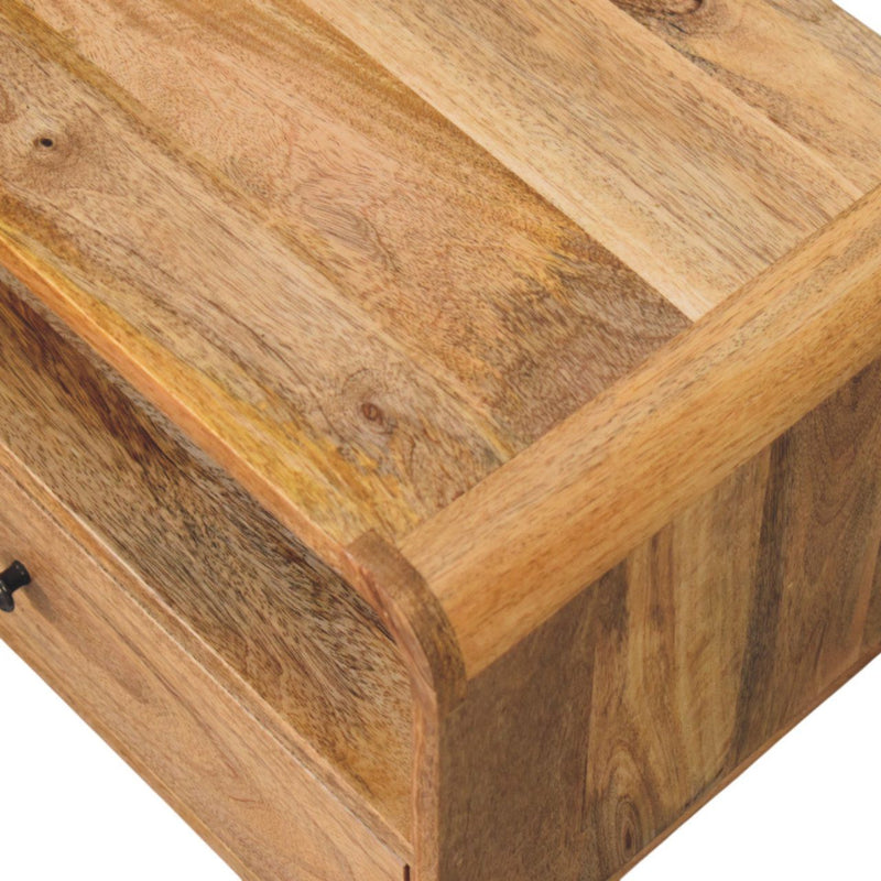 Curved Upper Slot Floating Nightstand
