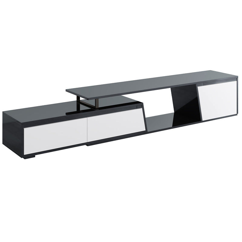 Minimalist Rectangle Extendable TV Cabinet With 2 Drawers And 1 Cabinet