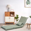 Foldable Portable Camping Chair With Carry Bag 14 Position Adjustable Recliner For Adults Cotton & Metal Frame For Outdoor Travel, Picnic, Or BBQ - Light Green