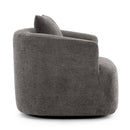 360° Swivel Barrel Sofa Chair With Throw Pillow, Chenille Upholstered Accent Chair