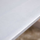 Chinese Style White Solid Wood And Imitation Rattan Coffee Table