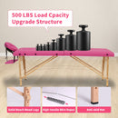 Massage Table Portable Massage Bed Lash Bed With Carrying Case Spa Table Height Adjustable, Salon Bed Face Cradle Bed - Rose