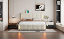 Upholstered Platform Bed With Trundle & Drawers