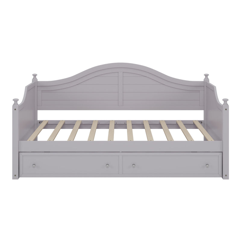 Daybed With 2 Storage Drawers, Sofa Bed With Handrail For Living Room Bedroom