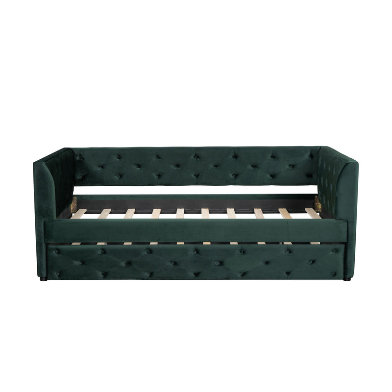 Upholstered Tufted Daybed With Trundle