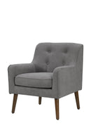 Ryder - Mid Century Modern Woven Fabric Tufted Armchair