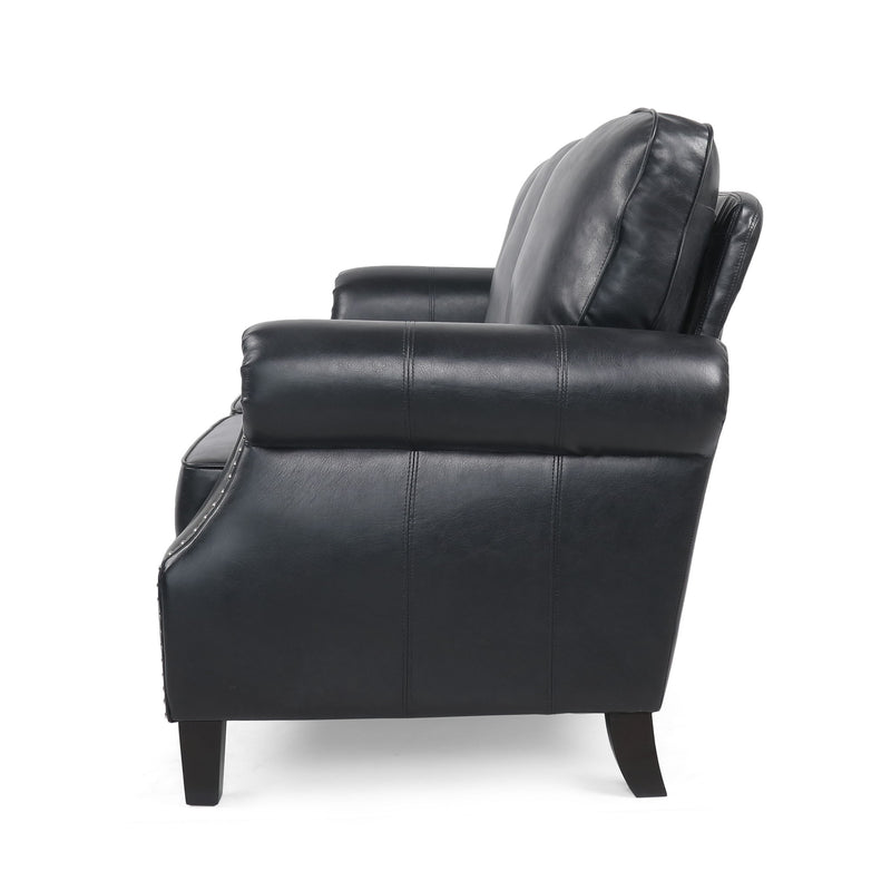 Contemporary 3 Seater Sofa With Nailhead Trim