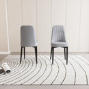 Modern Dining Chair With Cushions And Metal Legs