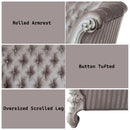 Versailles - Sofa - Ivory Fabric & Bone White Finish - Atlantic Fine Furniture Inc