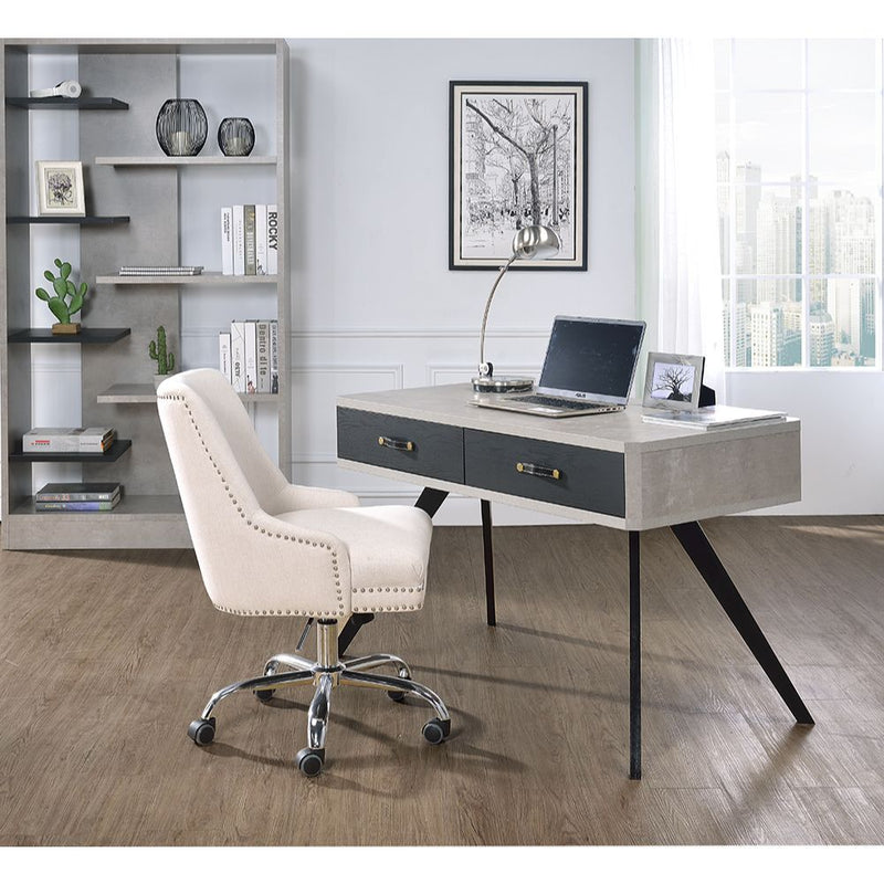 Magna - Desk - Faux Concrete & Black