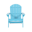 Malibu Transitional Adirondack Chair With Foldable Design - Blue